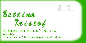 bettina kristof business card